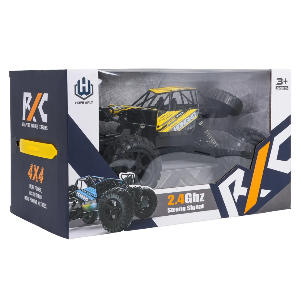 JOKO RC Kovové Auto Crawler ROCK 4x4 1:14 na diaľkové ovládanie, žlté