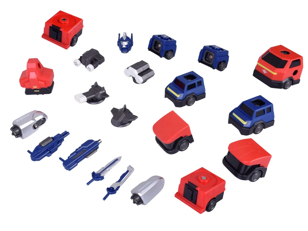 JOKO Transformer Figúrka Magnetický Robot 31cm 2v1 so svetlom na batérie, žltý