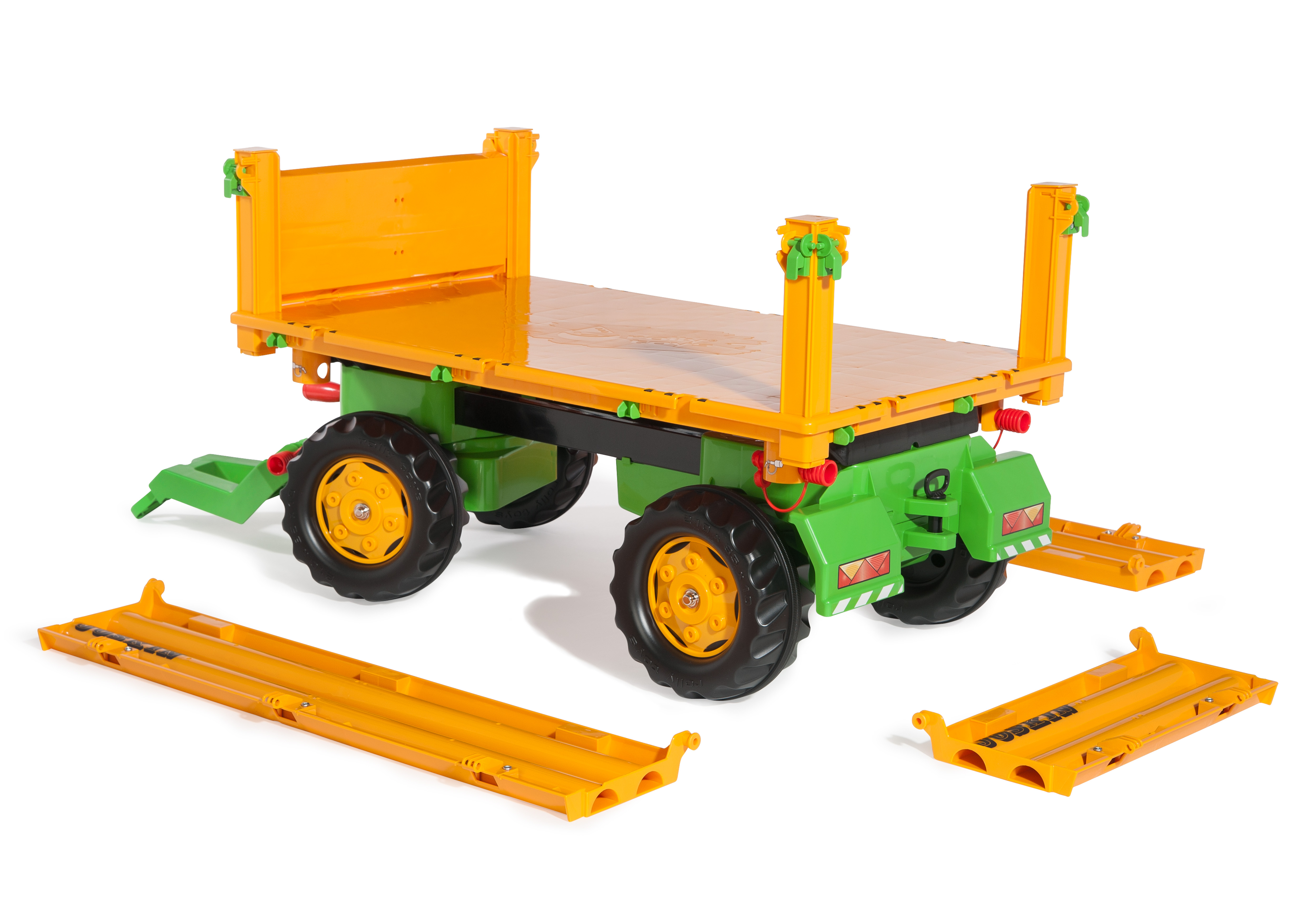 Rolly Toys Príves RollyMultitrailer Joskin Trojnápravový, vyklápací z 3 strán, žltý