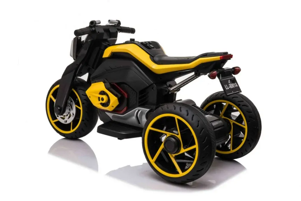 JOKO Elektrická motorka Future 109cm, penové kolesá, biela