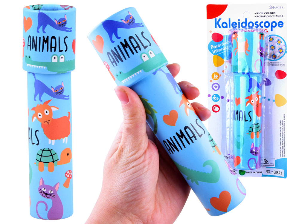JOKO Veľký KALEIDOSKOP pre deti Forest, otočný, modrý