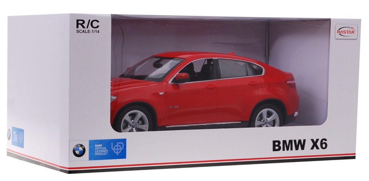 Rastar RC Auto BMW X6 1:14 na diaľkové ovládanie, červené