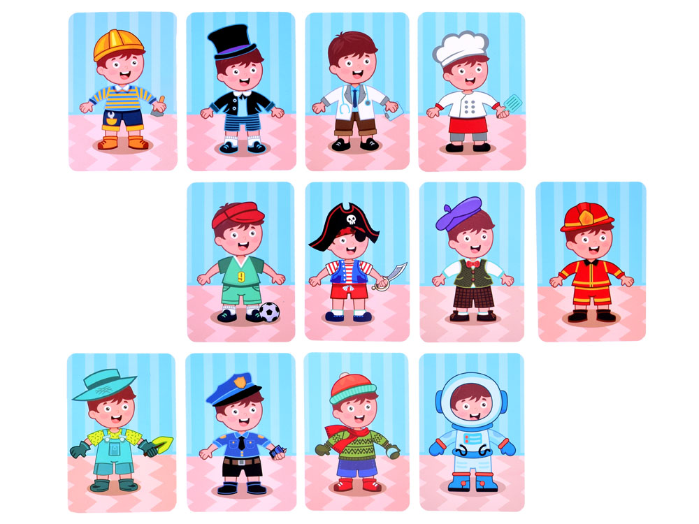 JOKO Magnetická kniha, magnetické Puzzle Povolania Chlapci, Profesie, Policajt, Astronaut, Hasič