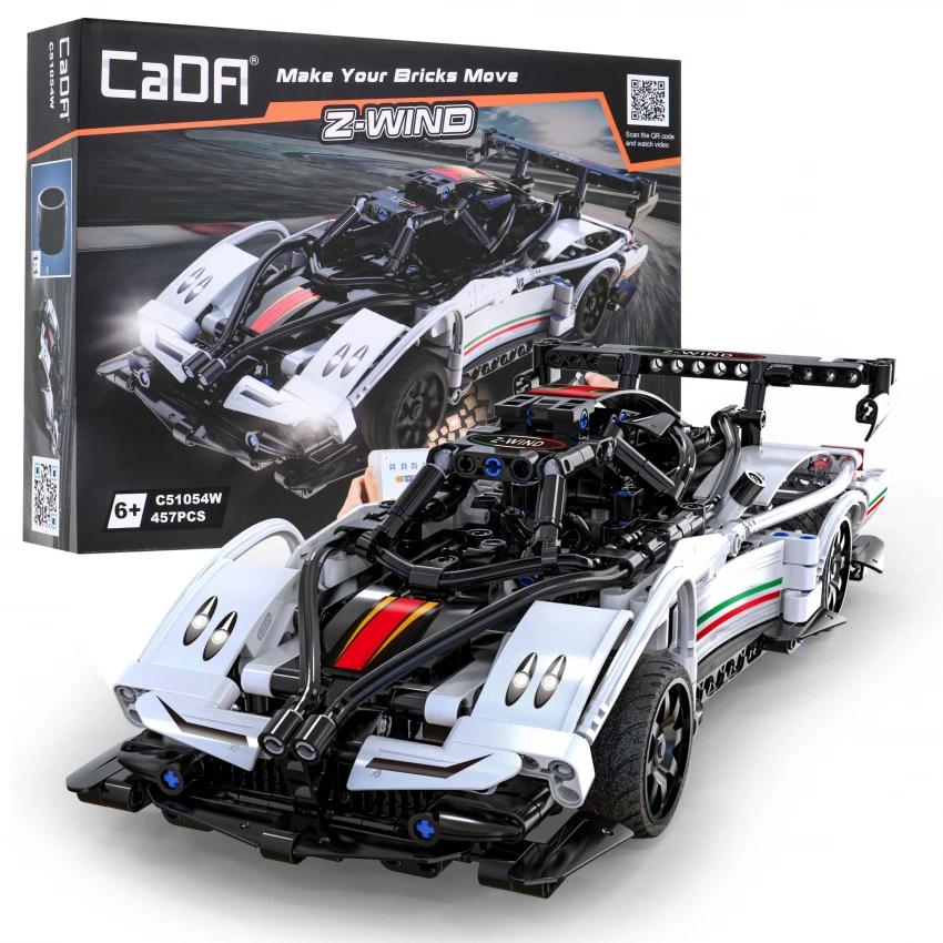 CaDa TECHNIC – EE RC Technická stavebnica RC Závodné AUTO Z-WIND 457ks na diaľkové ovládanie, Dual Mode Control