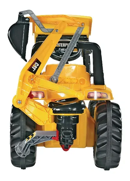 Rolly Toys Šľapací traktor CAT, čelný nakladač, zadná radlica, od 3 do 8 rokov, žltý