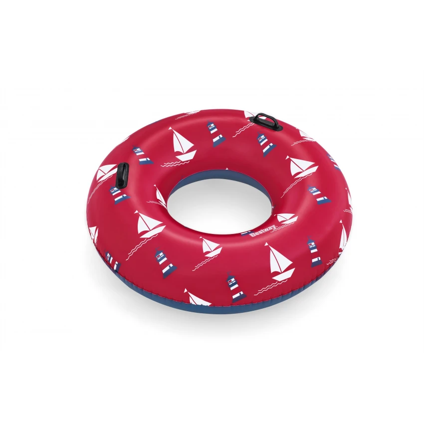 BESTWAY 36353 Veľké Nafukovacie koleso Loďky 119cm, dve rukoväte, červené
