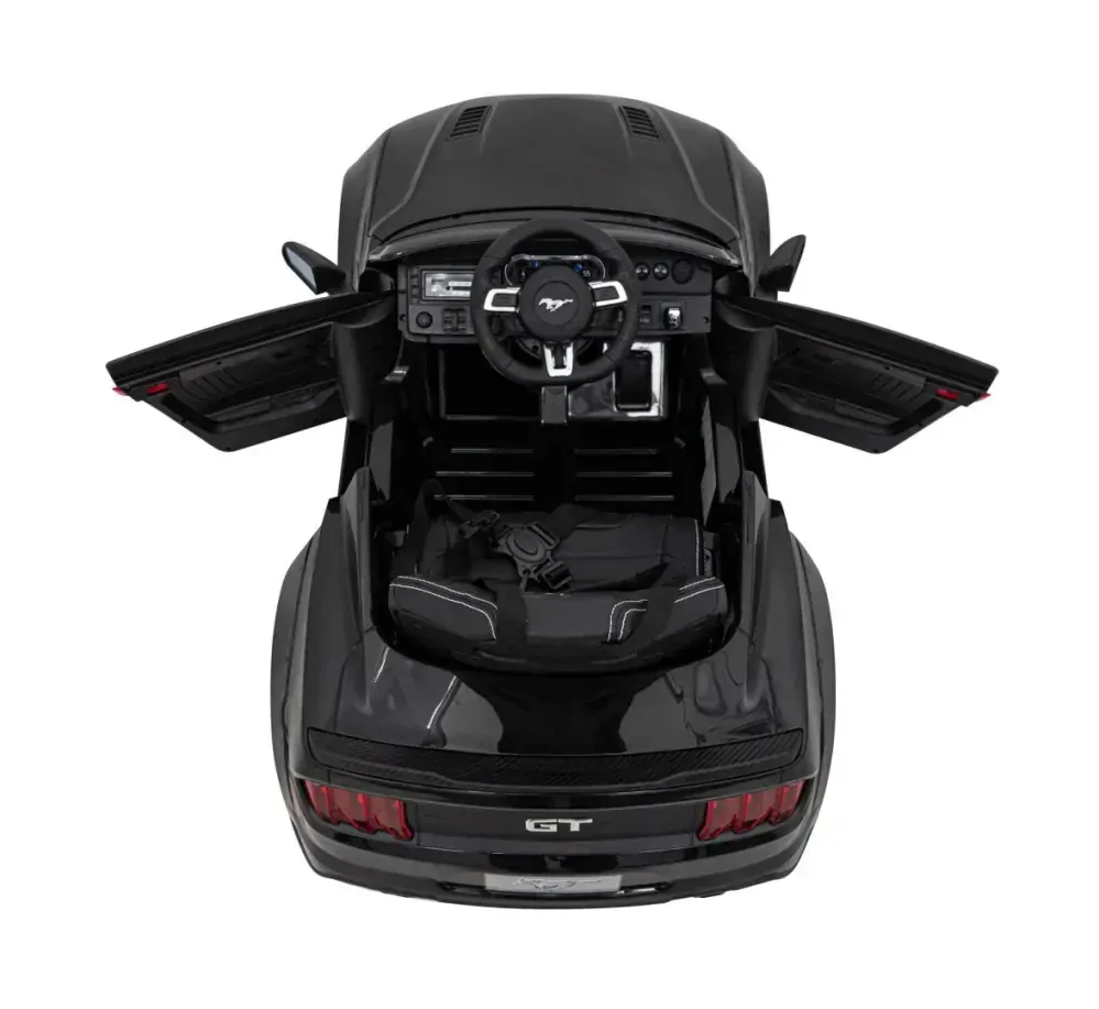 JOKO Elektrické Autíčko Ford Mustang GT, penové kolesá, kožené sedadlo, čierne