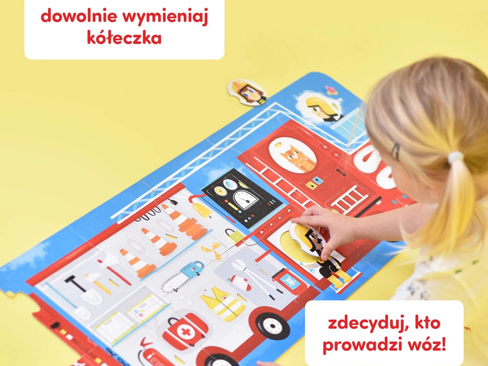 CzuCzu Detské Panoramatické Puzzle Hasičské auto 30ks