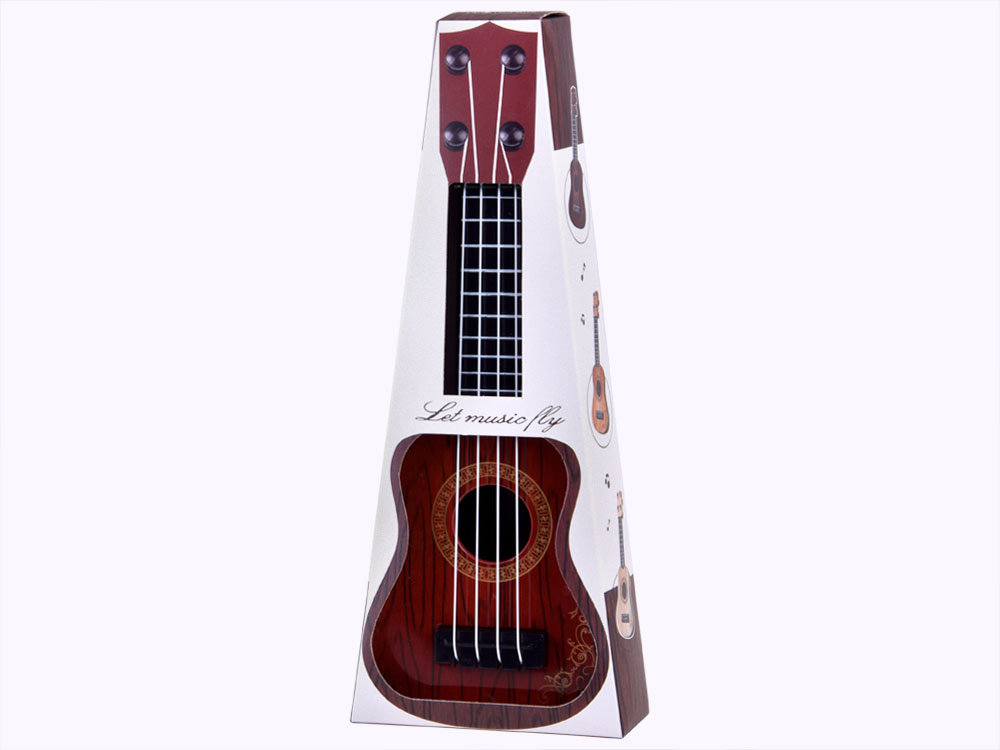 JOKO Mini Gitara pre deti Ukulele 25 cm, tmavo hnedá