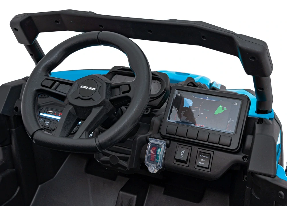 JOKO Elektrické autíčko BUGGY ATV CAN-AM Maverick, 4x200W 24V, Penové kolesá, kožené sedadlo, FM rádio, modré