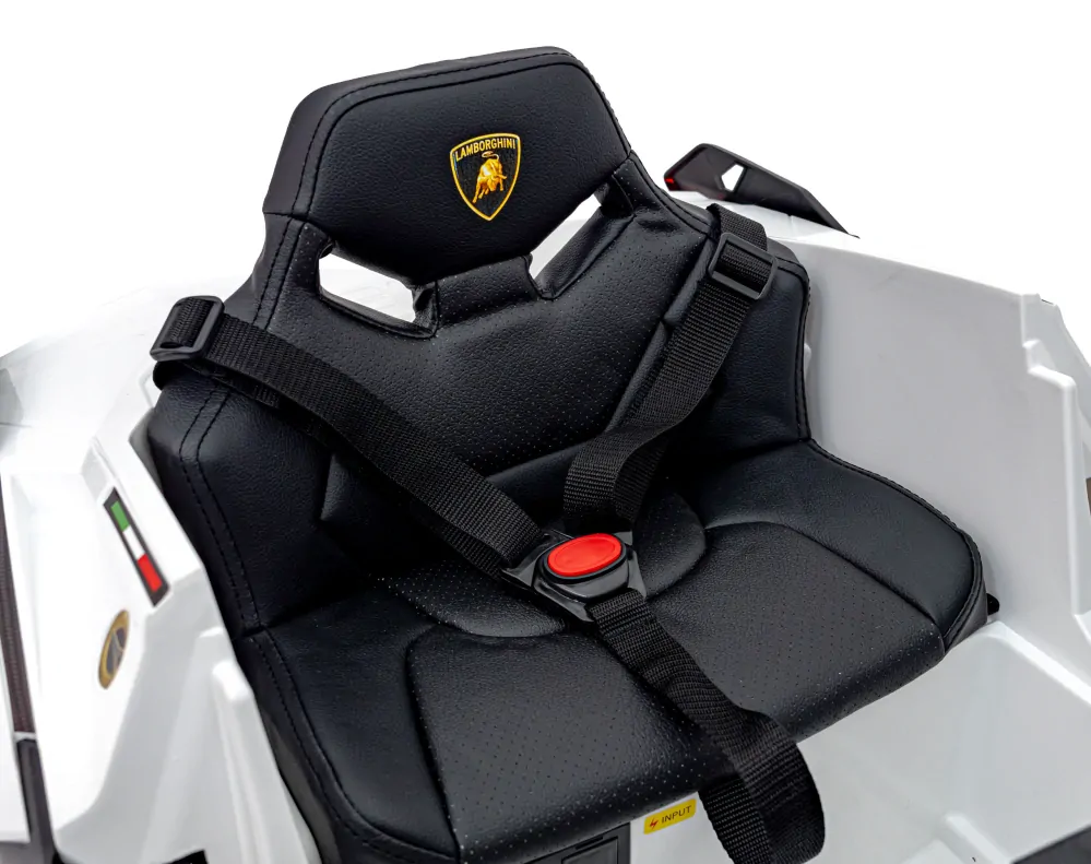 JOKO Elektrické Autíčko Lamborghini Sian 4x4, penové kolesá, kožené sedadlo, biele
