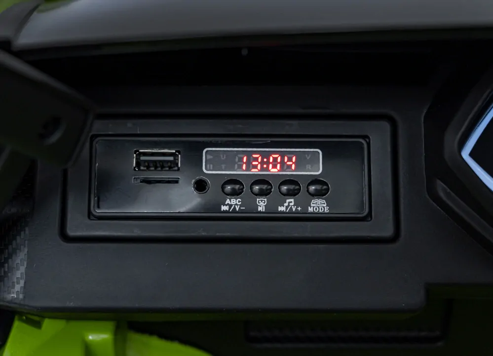 JOKO Elektrické Autíčko Lamborghini Sian 4x4, penové kolesá, kožené sedadlo, zelené