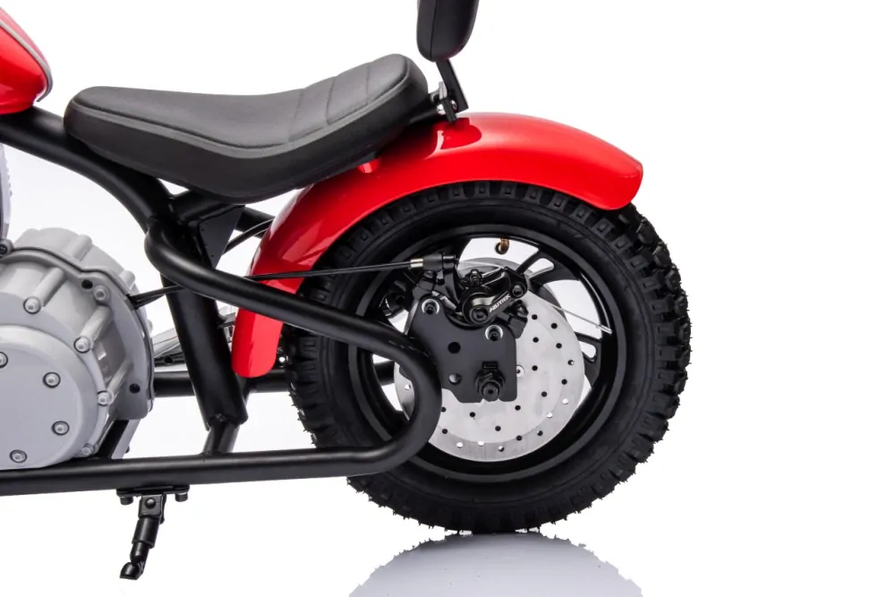 JOKO Elektrická Motorka SPEED Power 24V 250W, Bezkomutátorový Motor, rýchlosť 15,5 km/h, nosnosť 80kg, nafukovacie kolesá, červená