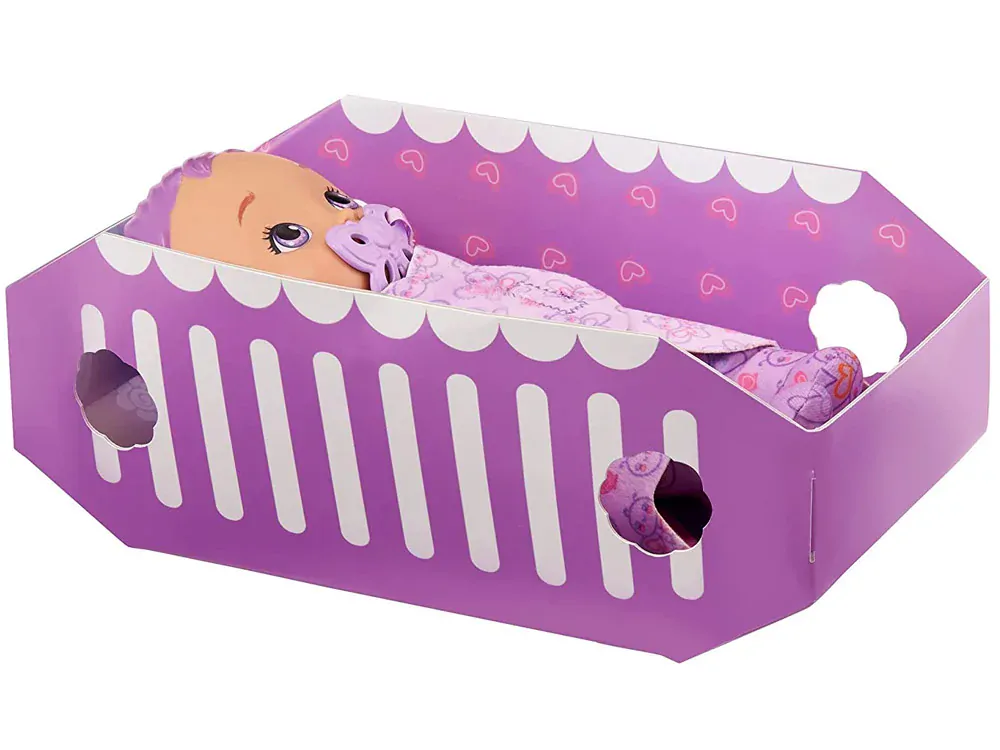 Mattel My Garden Baby Moje Prvé Bábätko – Fialový Motýľ + obal Kolíska