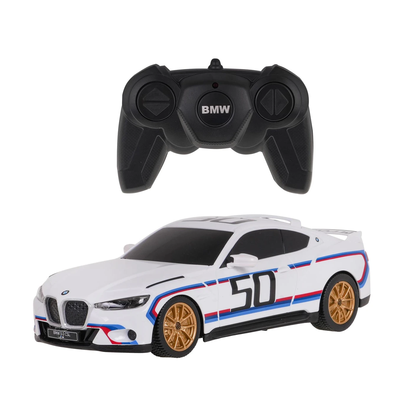 Rastar RC Auto BMW 3.0 CSL na diaľkové ovládanie 1:24, biele