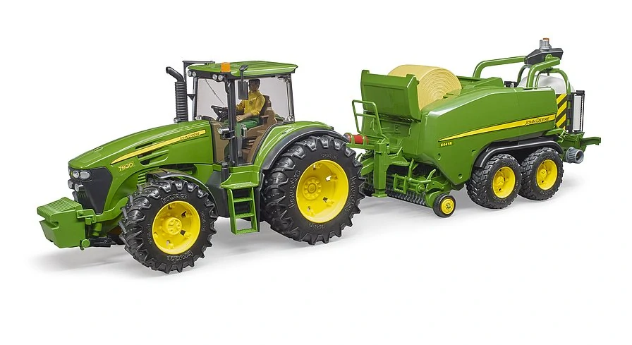 Bruder, John Deere baliaci lis s komorou C441R, 1:16