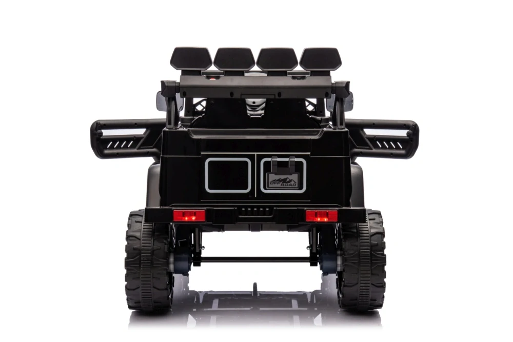 JOKO Elektrické autíčko Jeep Off-Road CLIMBER, penové kolesá, kožené sedadlo, čierne
