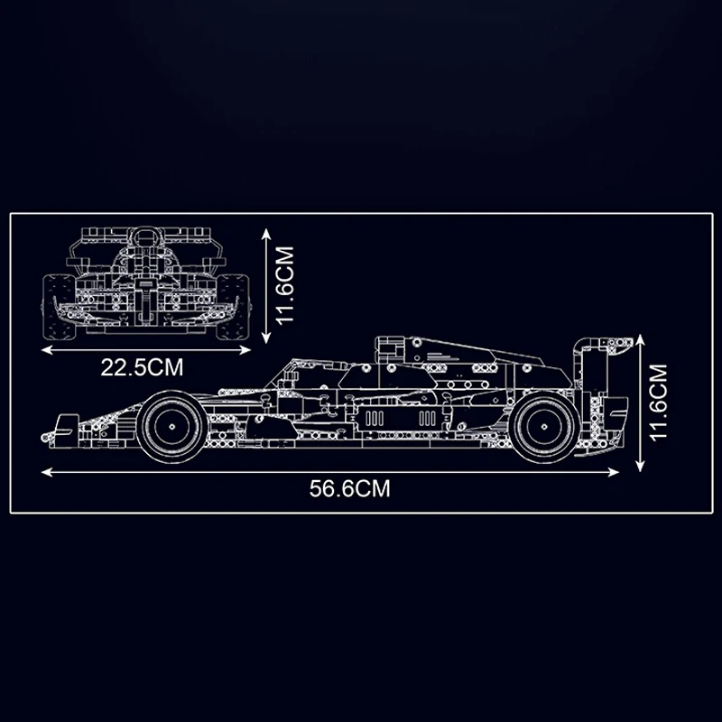 Mould King RC Technická Stavebnica Formula 1185ks na diaľkové ovládanie, červená 