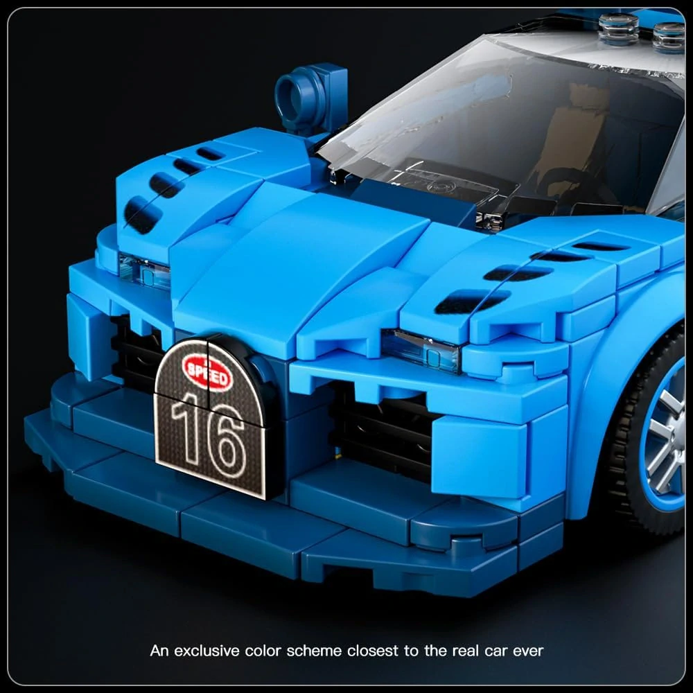 Mould King Technická Stavebnica Pretekárske Auto Speed Champions GT Racing 336ks + Vitrína, modré