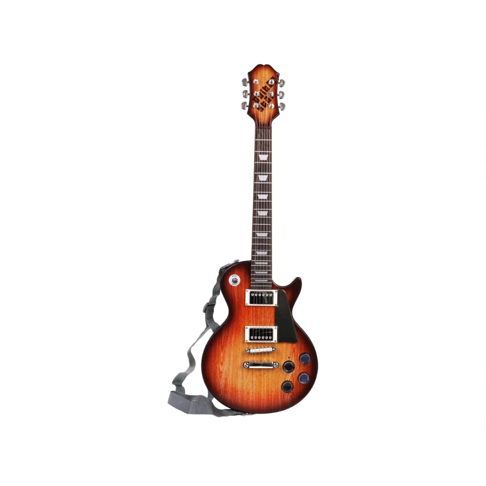 JOKO Elektrická Gitara s Mikrofónom a Slúchatkami, hnedá