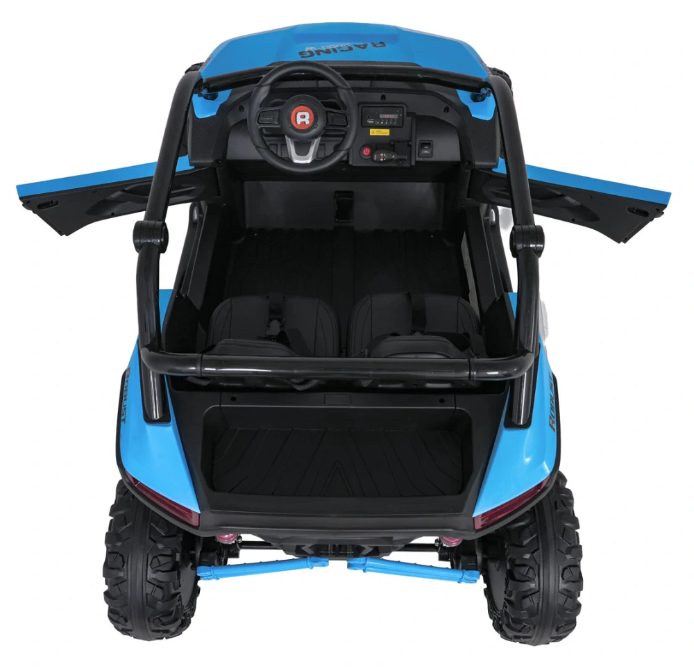 JOKO Elektrické autíčko Buggy RACING Road 2000 4x4, 4x120W, 24V, kožené sedadlo, penové kolesá, modré
