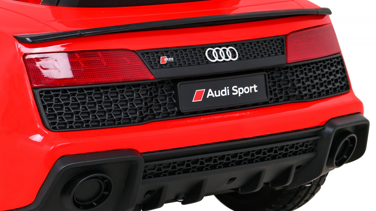 JOKO Elektrické autíčko AUDI R8 LIFT, kožené sedadlo, penové kolesá, červené