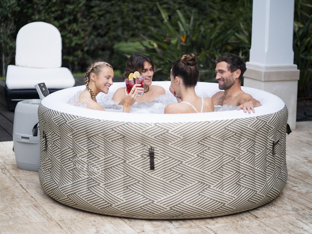 Bestway 60055 Vírivka Jacuzzi Lay-Z-Spa Madrid s WIFI modulom, pre 4 osoby, sivá