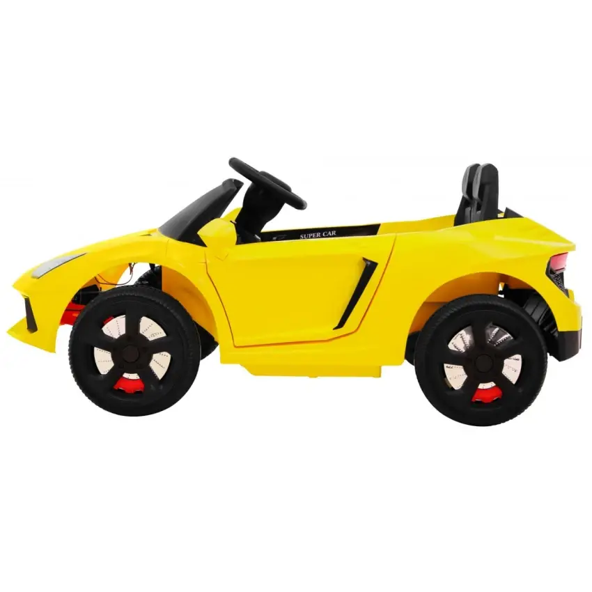 JOKO Elektrické autíčko Future, penové odpružené kolesá, MP3, diaľkové ovládanie, žlté