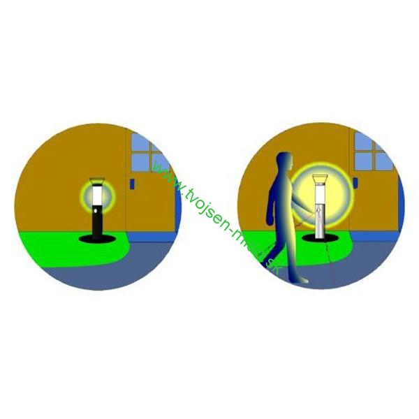 Solárna lampa 186 cm so senzorom pohybu