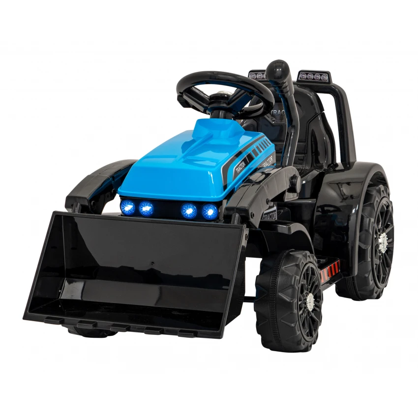 JOKO Elektrický traktor Buldozér G320 s pohyblivou Radlicou, modrý