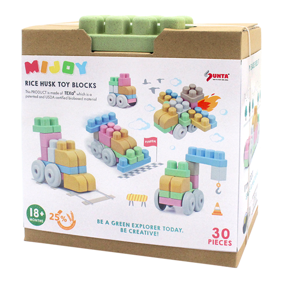 Sunta Mijoy BIO Bezpečné kocky pre najmenších 30ks NON-Toxic 25% ryžová šupka