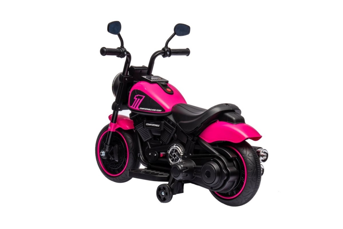 JOKO Elektrická Motorka Chopper FASTER, FM rádio, ružová