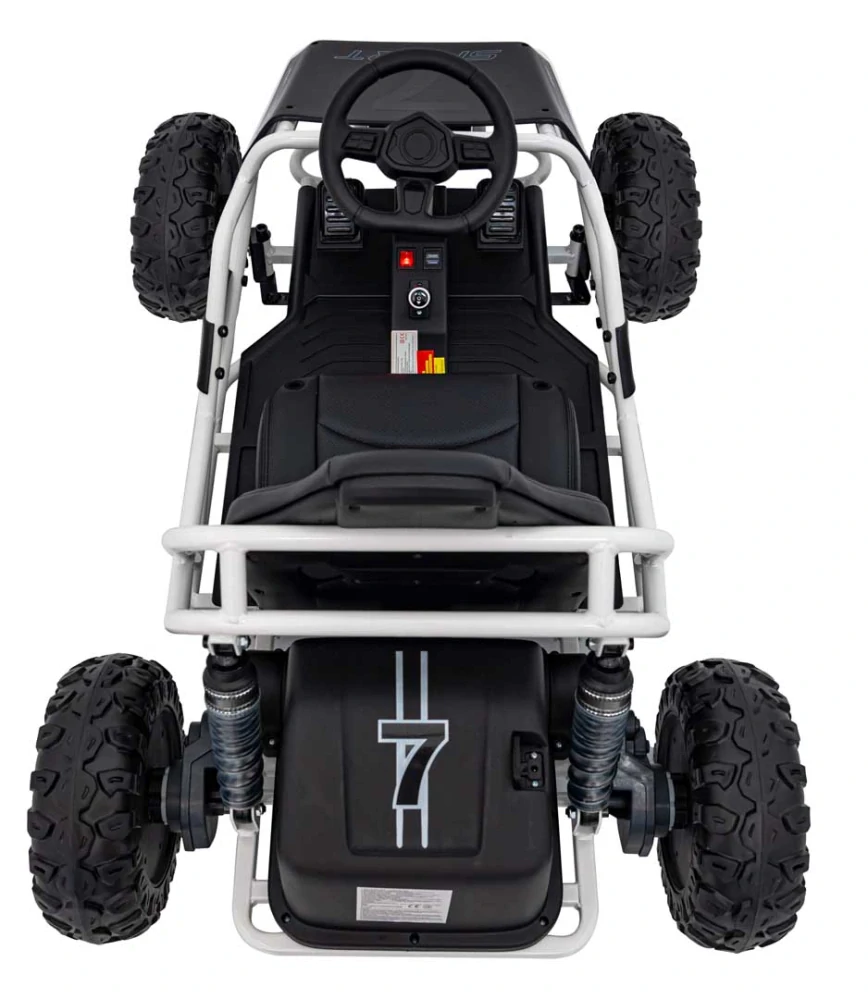 JOKO Elektrické Autíčko Sport 5, penové kolesá, kožené sedadlo, 2x100W, nosnosť 60kg, čierna