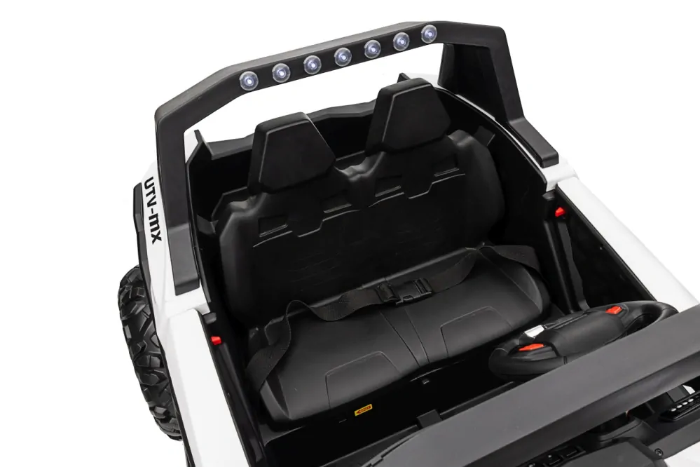 JOKO Elektrické autíčko Buggy UTV-MX 2000N 4x75W s LED Svetlom nad Sedadlom, Dvojmiestne kožené sedadlo, penové kolesá, nosnosť 50 kg, čierne