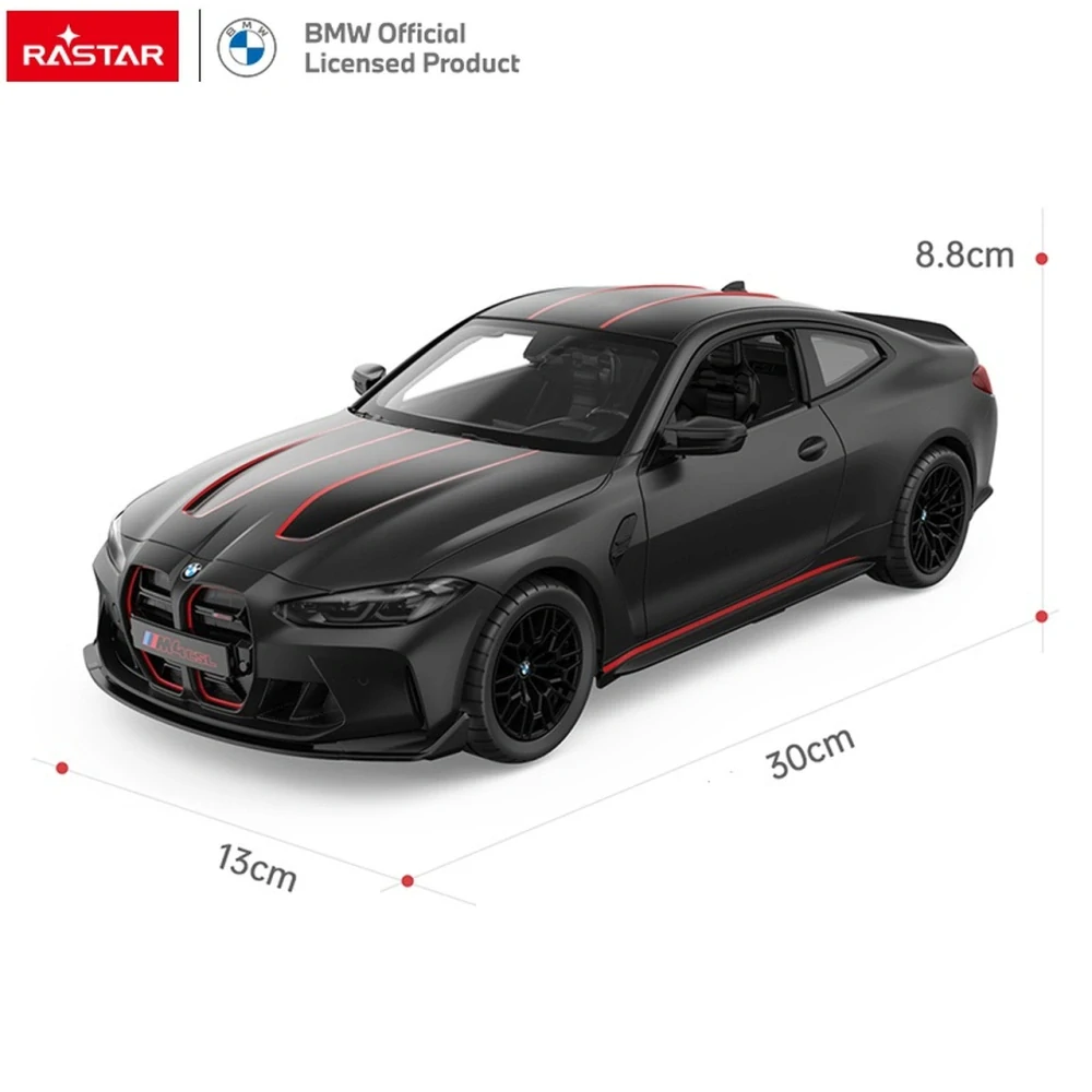 Rastar RC Auto BMW M4 CSL na diaľkové ovládanie + LED svetlá, čierne Matné