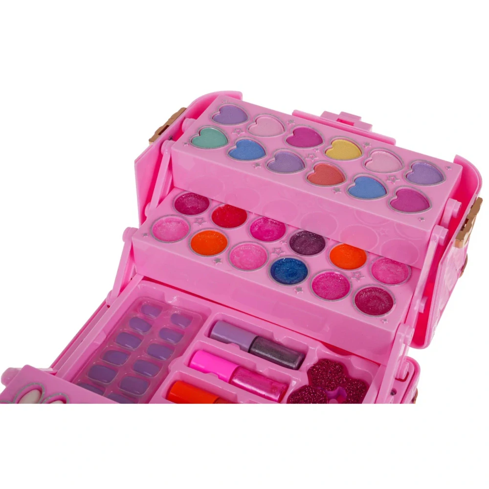 JOKO Detská Make Up sada v kufríku + Umelé Nechty, ružová