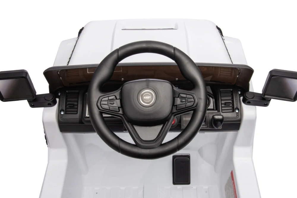 JOKO Elektrické autíčko Jeep MOUNTAIN, penové kolesá, kožené sedadlo, biele