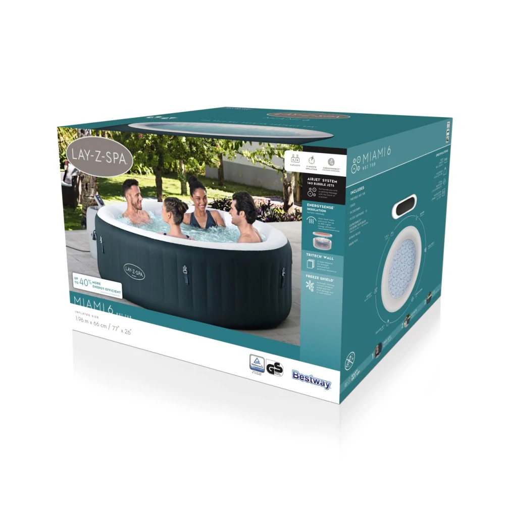Bestway Vírivka MIAMI Jacuzzi AirJet pre 6 osôb, modrá
