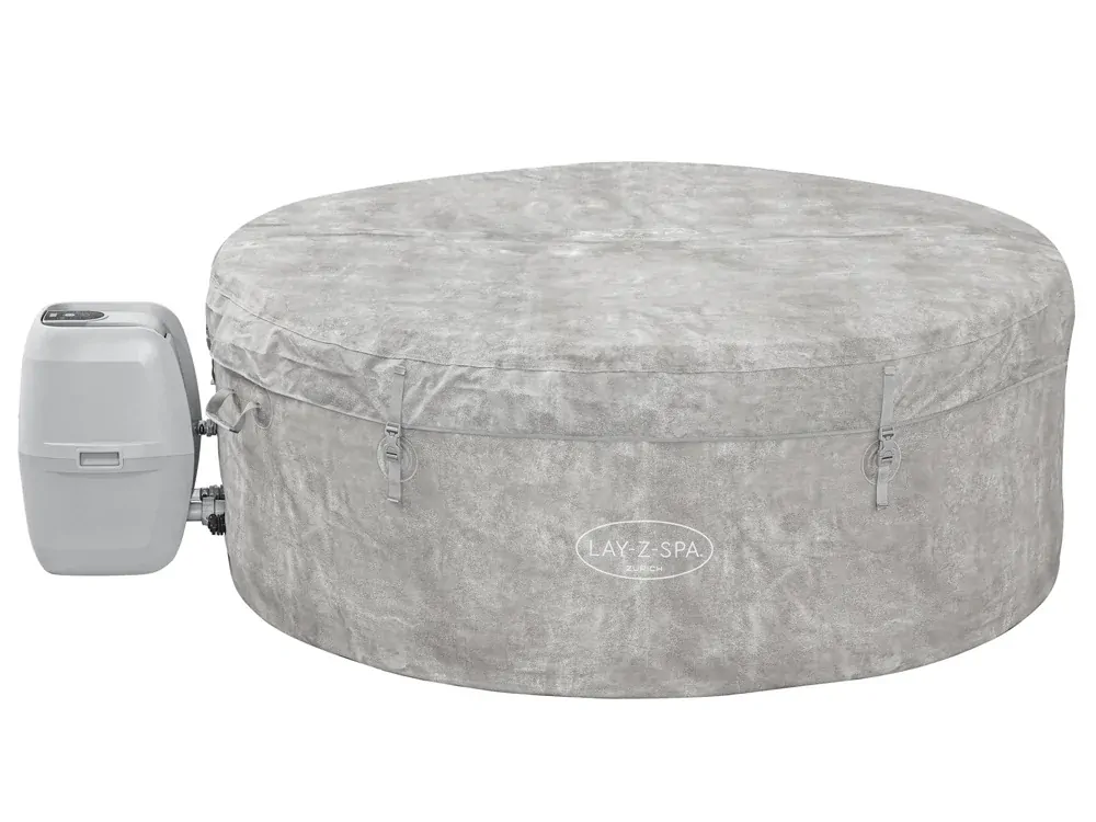 Bestway 60065 Vírivka Jacuzzi Lay-Z-Spa Zurich pre 4 osoby, priemer 180cm, sivá 