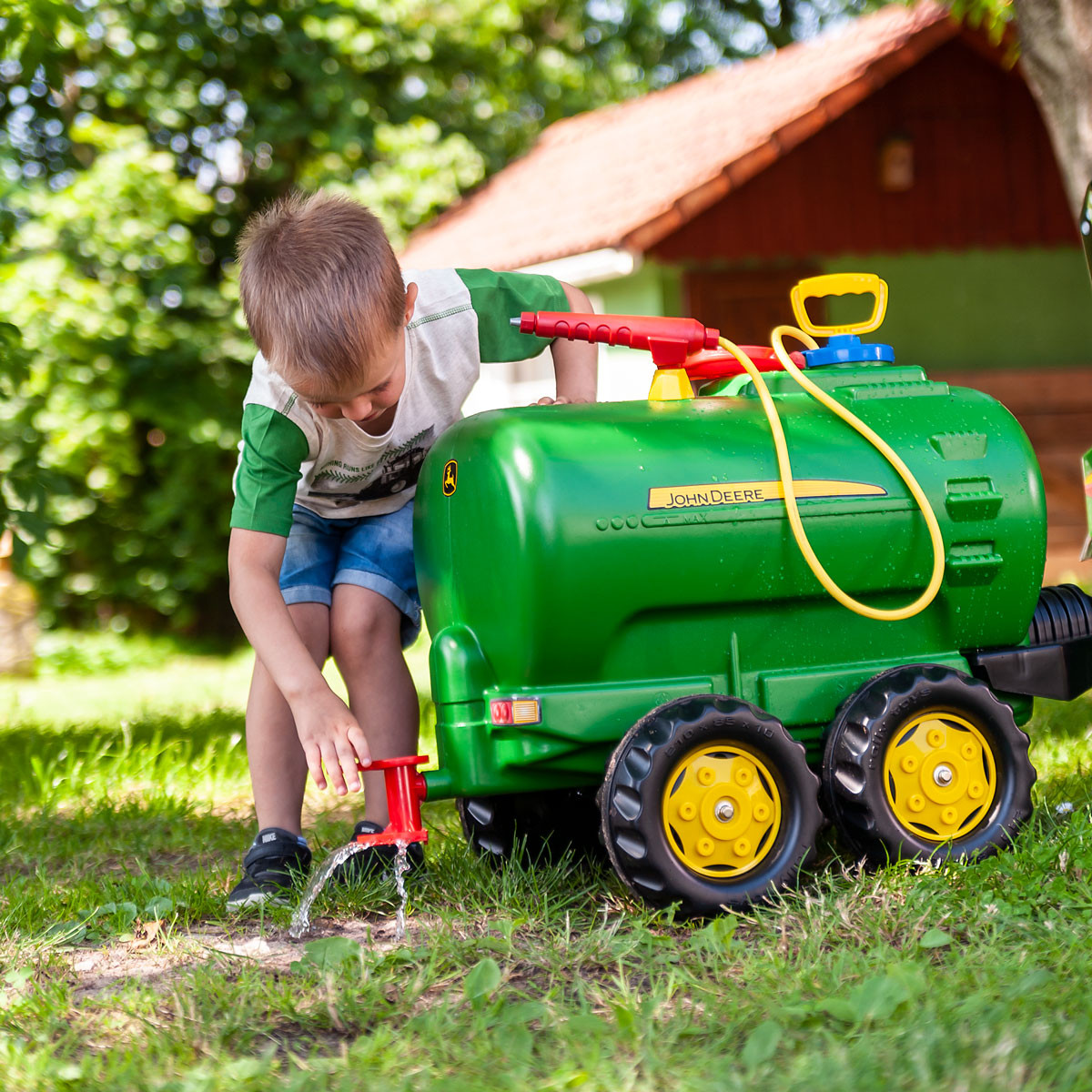 Rolly Toys Príves - Cisterna John Deere + pumpa + striekačka