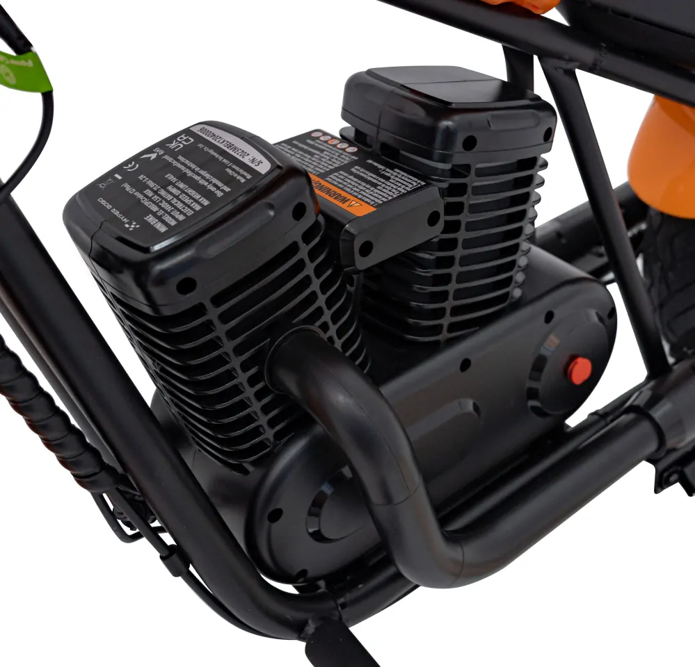 JOKO Elektrická Motorka Cruiser 12, Nafukovacie kolesá, Motor 160W, Batéria Lion 21,9V, Kožené sedadlo, Nosnosť 65kg, oranžová