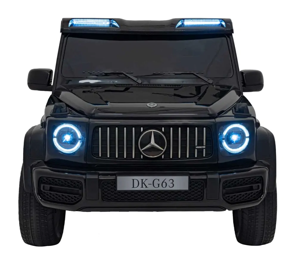 JOKO Elektrické autíčko Mercedes Benz G63 AMG XXL 4x200W 24V, penové kolesá, DVOJMIESTNE kožené sedadlo, Nosnosť 80kg, čierne