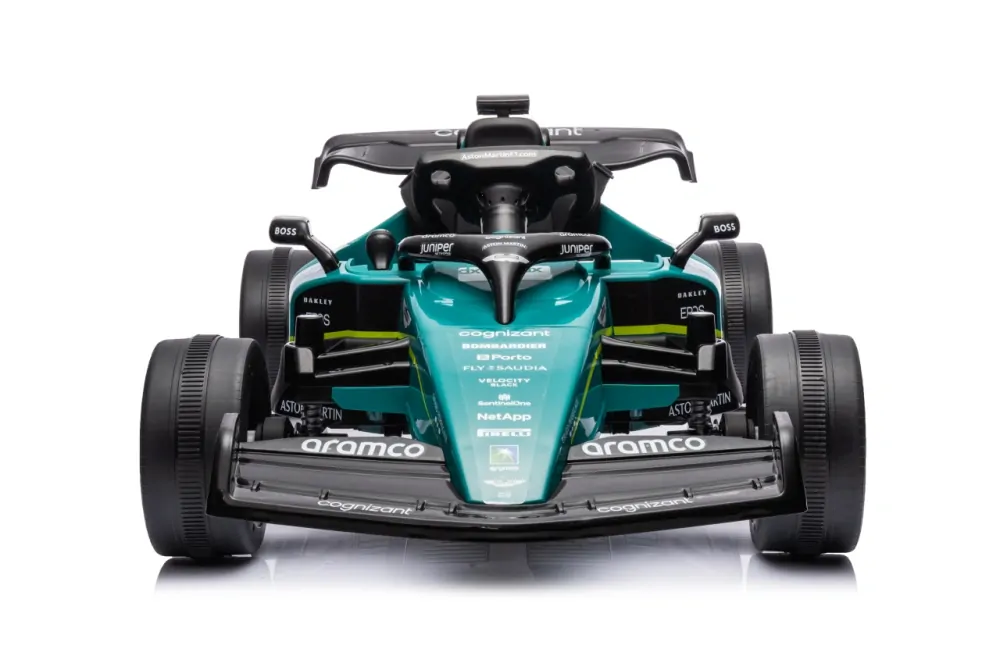 JOKO Elektrické Autíčko Formula 1 Aston Martin Cognizant Aramco 4x4, 24V, Penové kolesá, kožené sedadlo, zelená