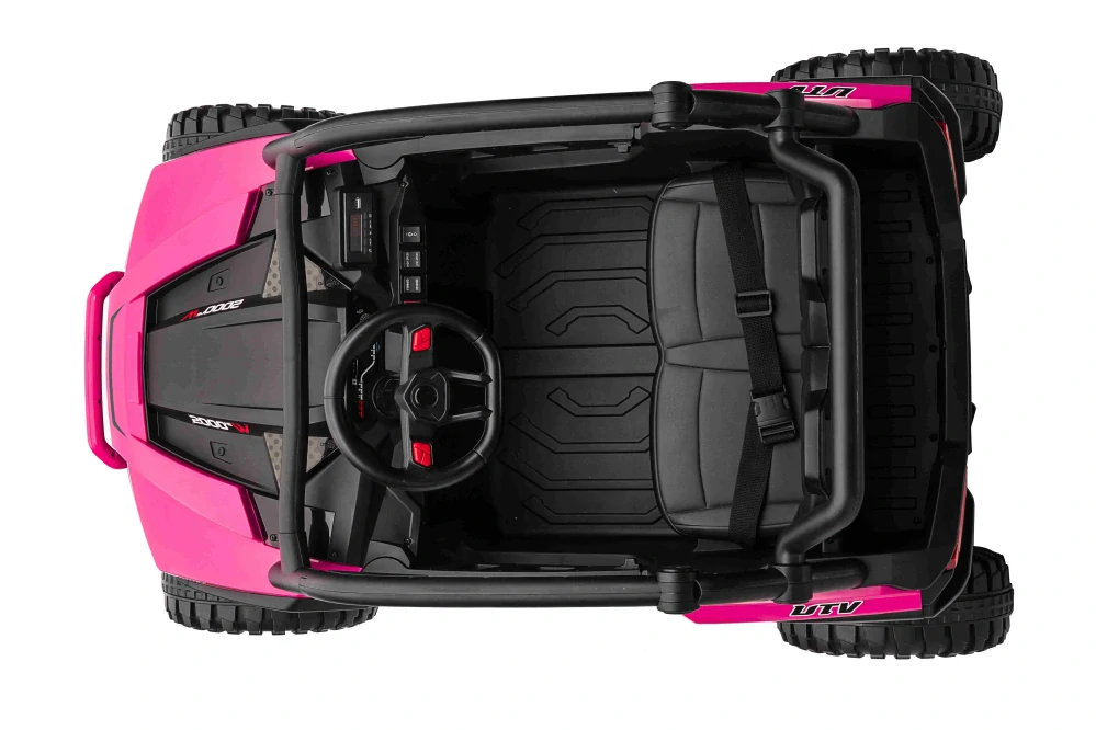 JOKO Elektrické Autíčko Buggy 4x4 KCK, penové kolesá, kožené sedadlo, 4x50W 24V, nosnosť 50kg, ružové