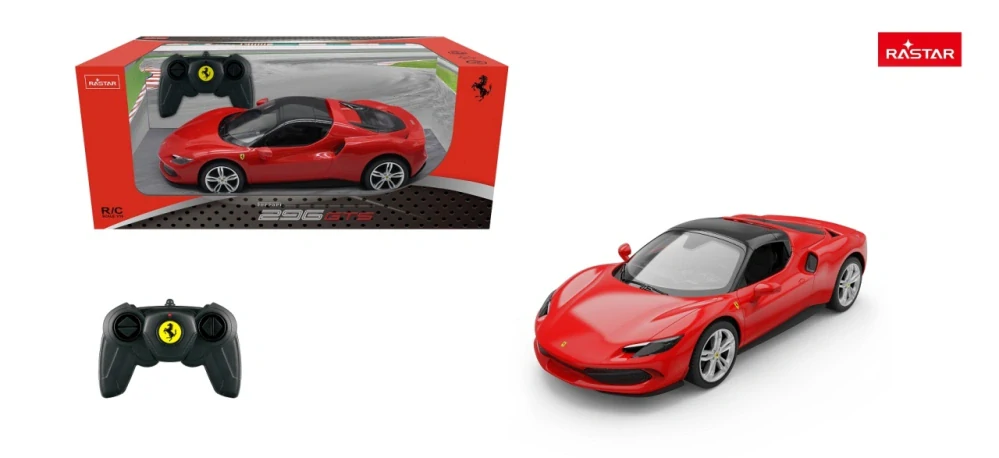 Rastar RC Auto Ferrari 296 GTS na diaľkové ovládanie 1:16 + LED svetlo, červené