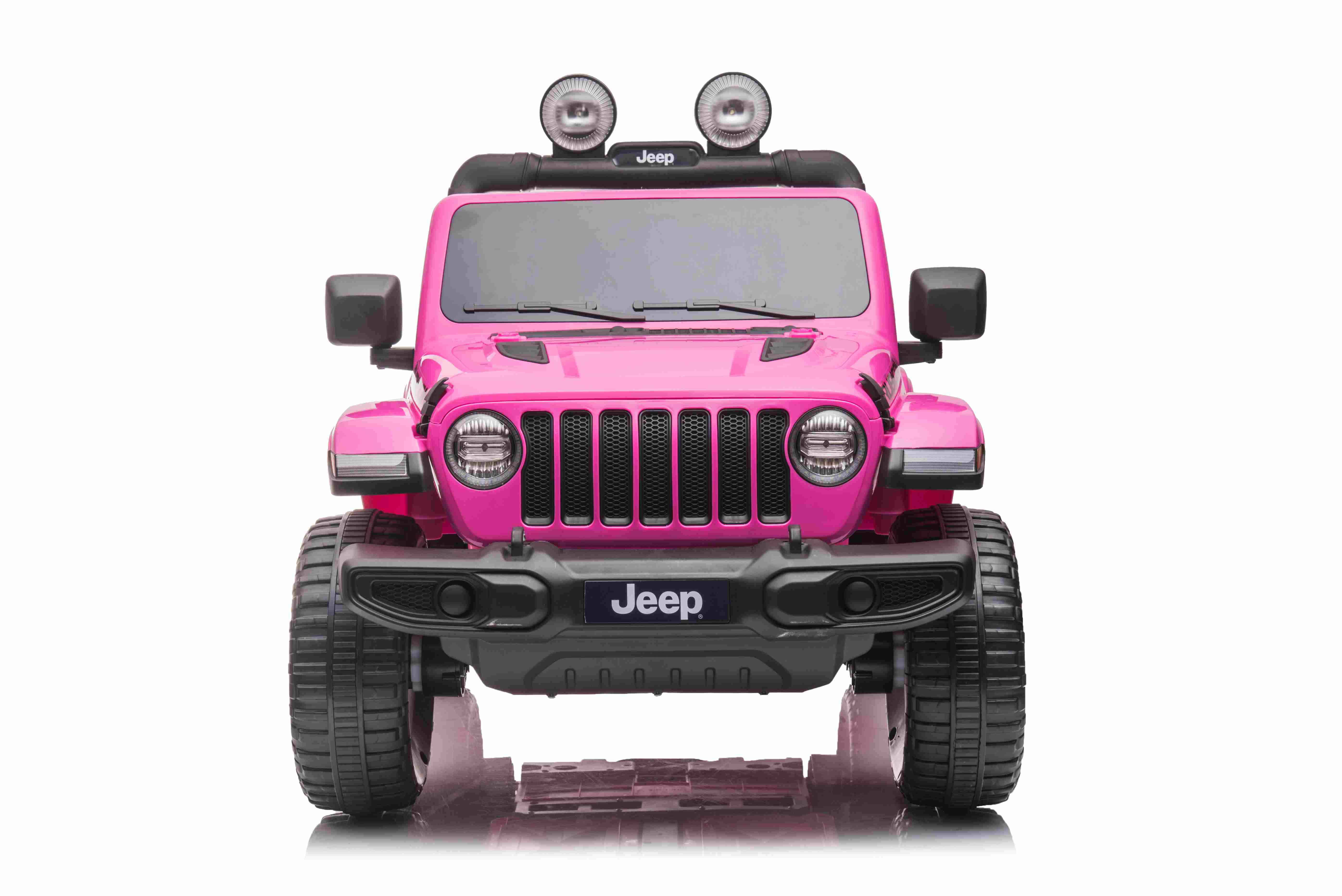 JOKO Elektrické autíčko JEEP Wrangler Rubicon 4x4, penové kolesá, kožené sedadlo, FM rádio, ružové