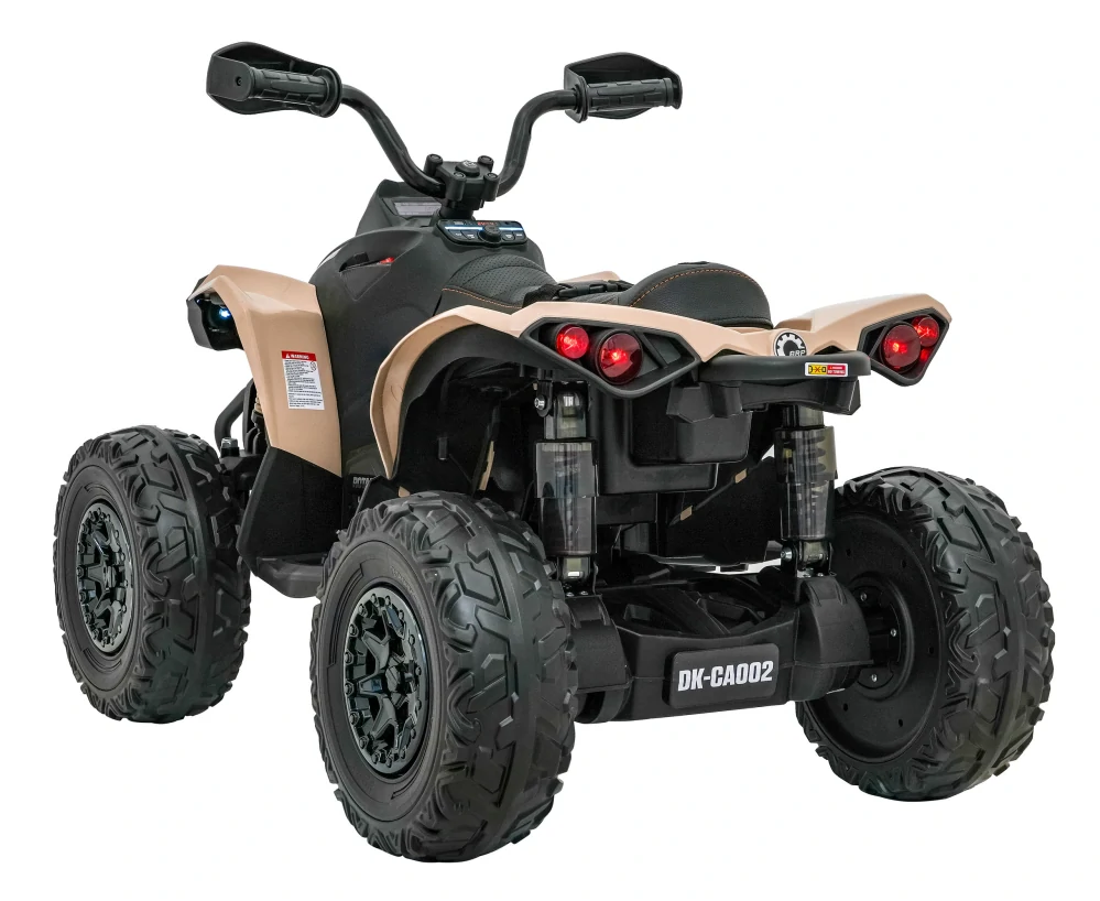 JOKO Elektrická Štvorkolka Maverick ATV 2x200W 24V, kožené sedadlo, penové kolesá, FM rádio, hnedá