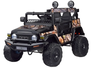 JOKO Elektrické autíčko TOYOTA FJ Cruiser 4x4, penové kolesá, kožené sedadlo, maskáčové