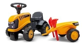 Falk, Detské odrážadlo traktor JCB s vlečkou, hrabličkami a lopatkou