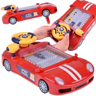 JOKO Elektrická hra Simulátor Jazdy autom s volantom na batérie + svetlo + zvuk